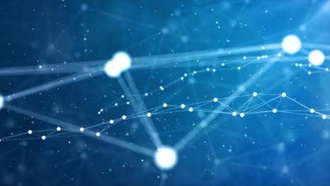 abstract geometric loop background animation and connecting dots and lines.