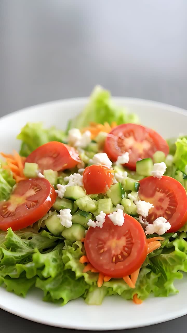 Salada Fresca e Saudável em Fundo Desfocado