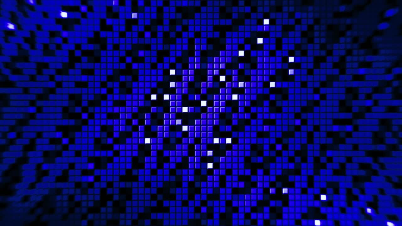 fond bleu abstrait avec des carrés lumineux