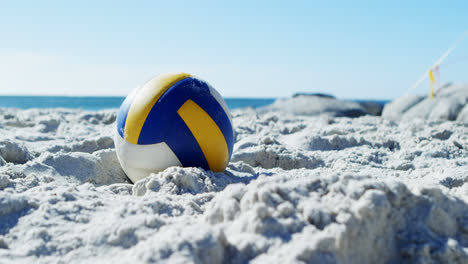 volleyball in the beach 4k