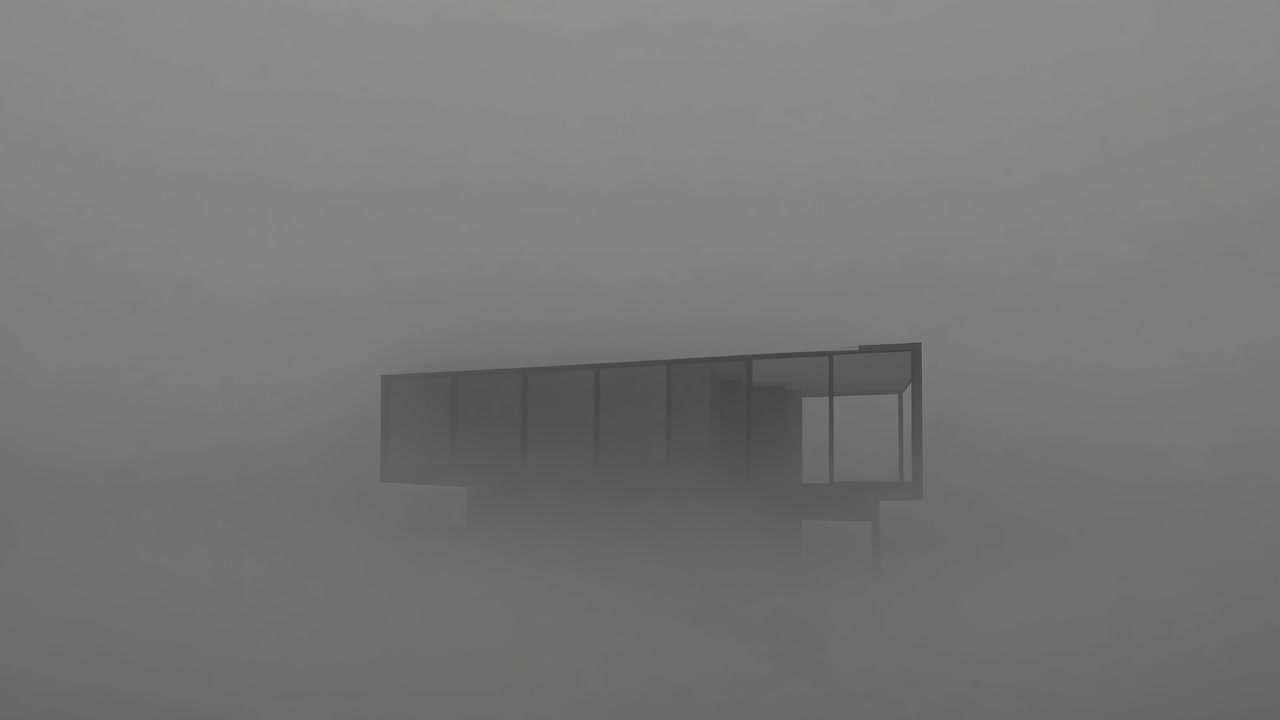 Modern House in Fog