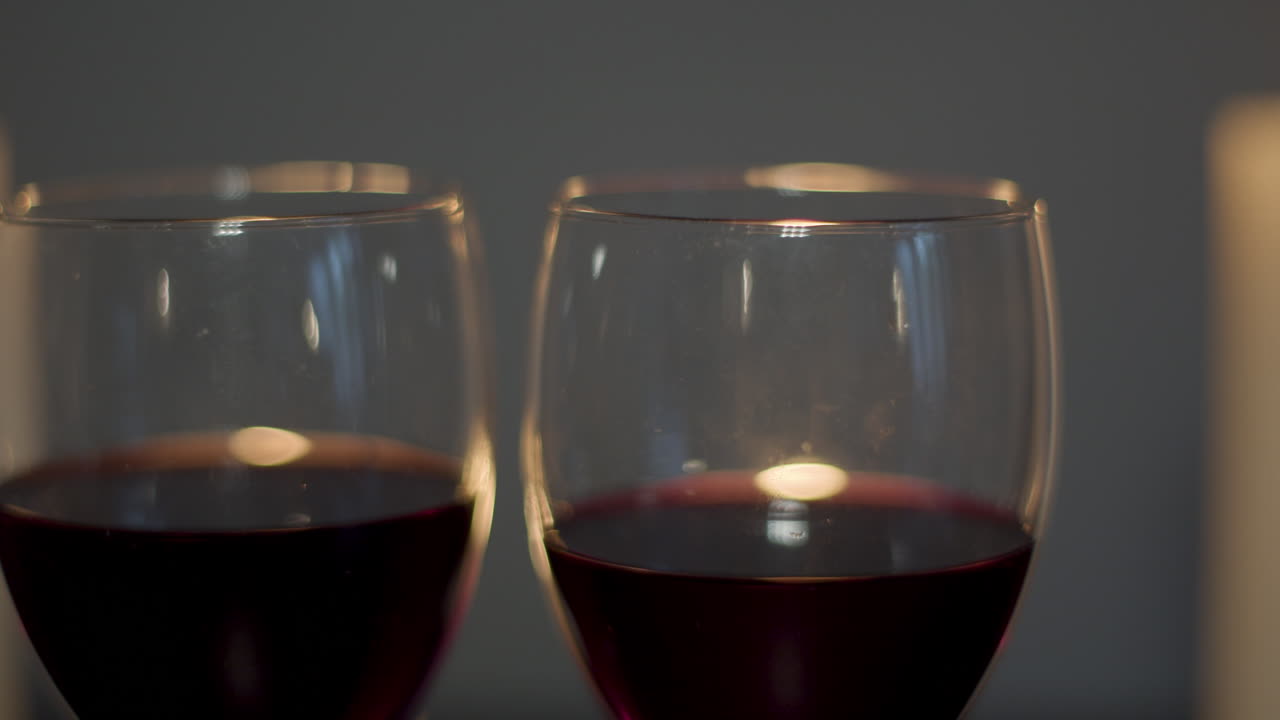 Romantic Candlelit Dinner with Red Wine