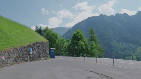 mountain pass and swiss alps in switzerland