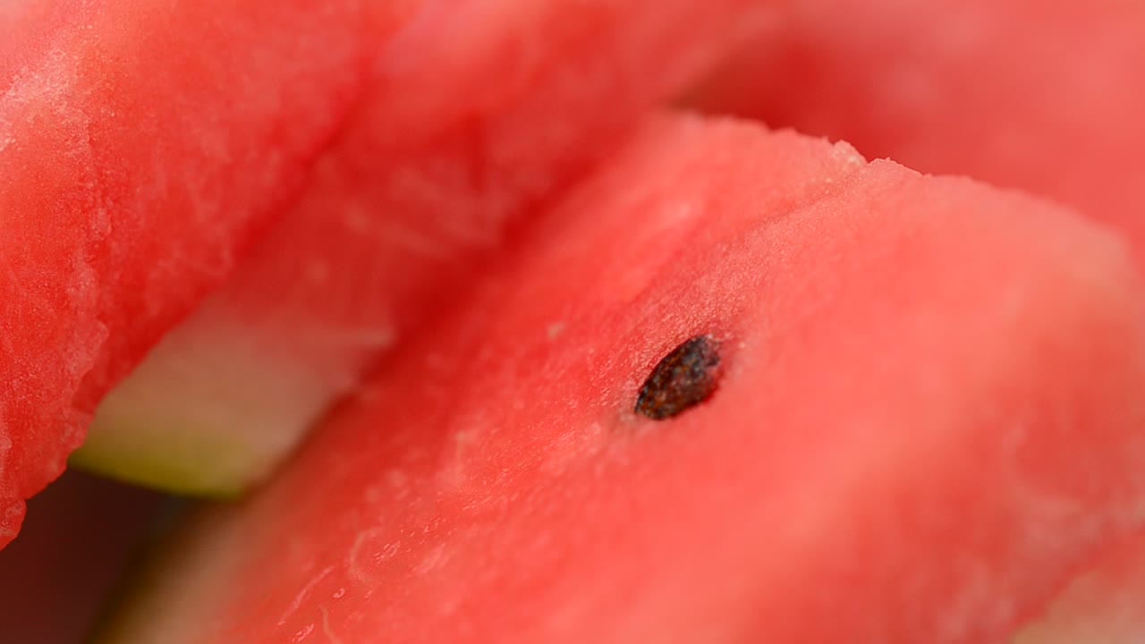 Shooting of a watermelon. Shooting in the movement