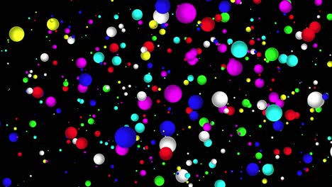 colour balls motion graphics with night background