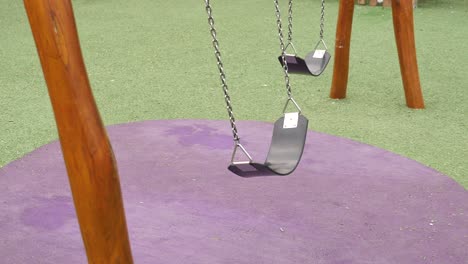 empty swing set at a playground