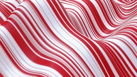 vj loop wave motion of red and white lines in the form of abstract waves.