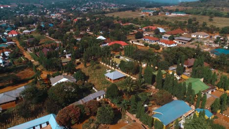 aerial view of the morogoro town in tanzania