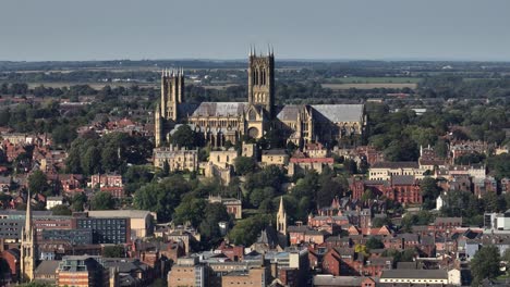 lincoln cathedral city aerial landscape uk