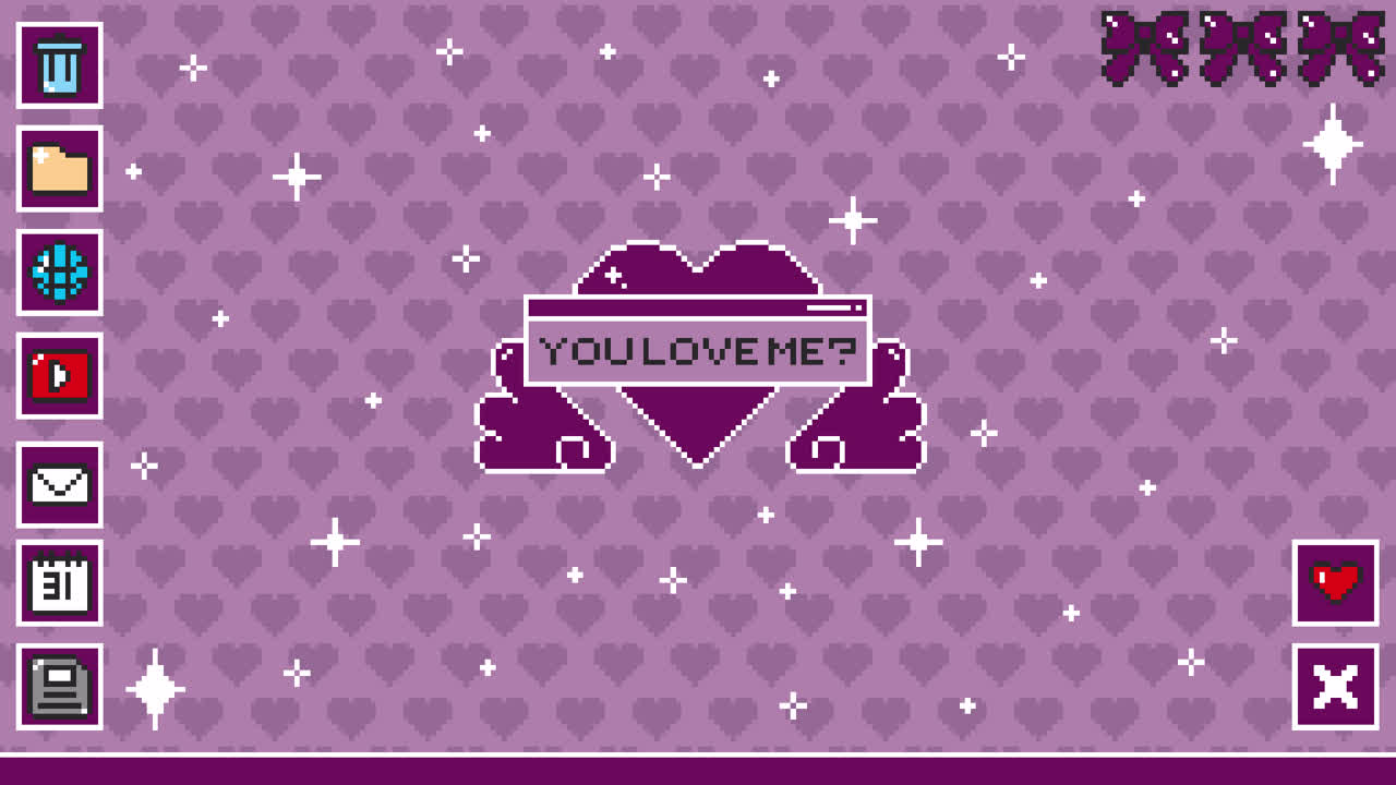 Pixel Art Love Question and Error Desktop