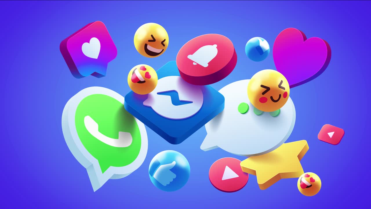 소셜 미디어 아이콘 4k