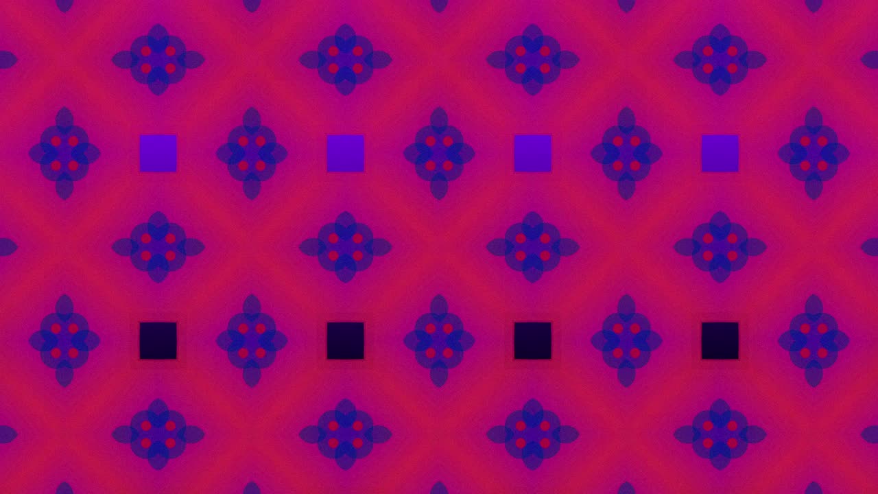 animación de varios cuadrados contra un fondo púrpura