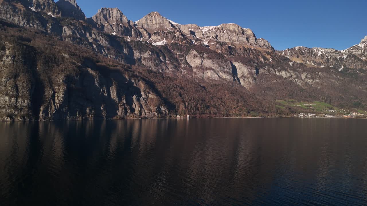 Swiss valley Switzerland Swiss St. Gallen alps Walensee lake nature video landscape
