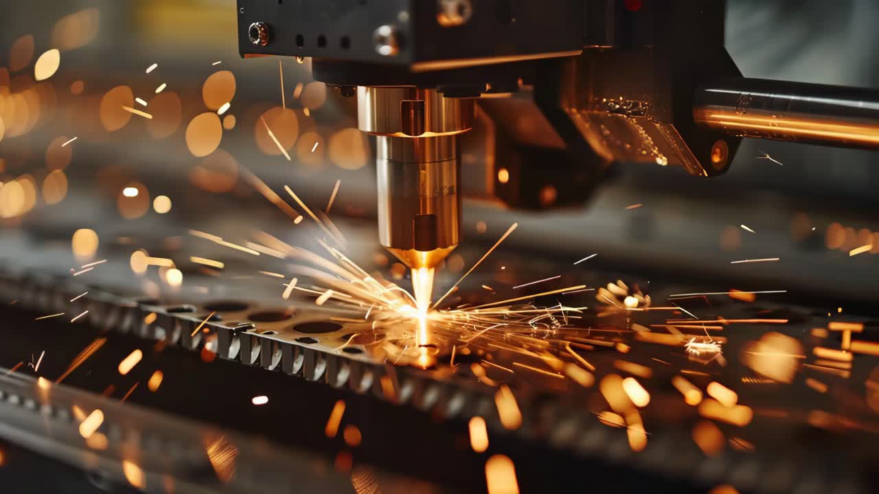 máquina de corte por plasma en acción