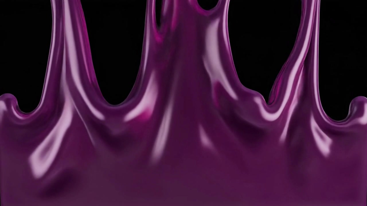 Liquido viola denso che si versa e riempie l'inquadratura