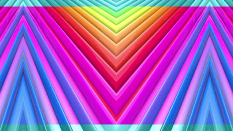 abstracto 3d sin costuras fondo brillante en 4k con cintas de arco iris. rayas multicolores arcoirís moverse cíclicamente en geometría simple estilo creativo de dibujos animados. animación suave en bucle. 25