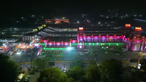 aerial view of 1090 chauraha gomti nagar, dr ambedkar dwar, lucknow metro and lucknow charbagh railway station and lucknow city