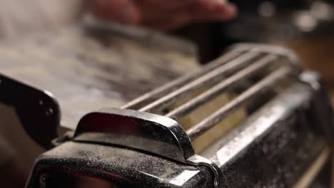 making pasta with a pasta machine