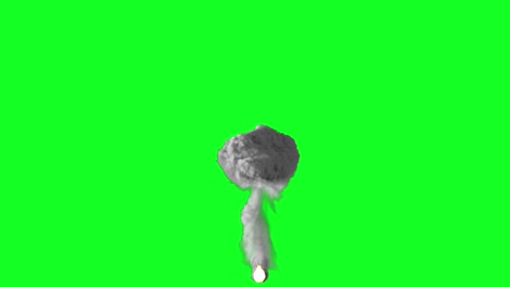 Animierte-Nukleare-Explosion,-Grüner-Bildschirm-Für-Videohintergrund