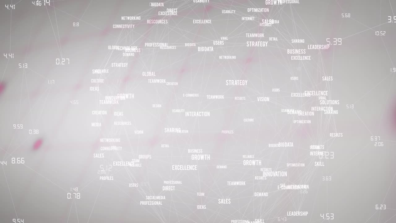 Animation of data processing over network of connections