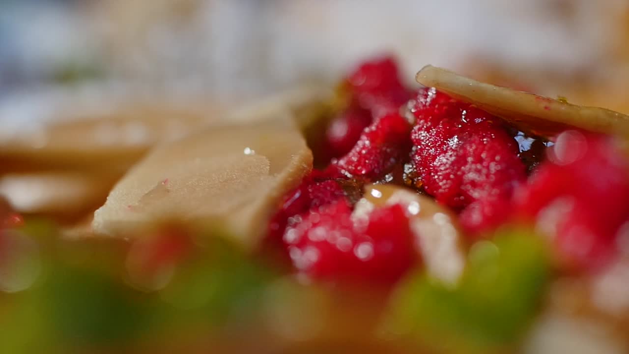 맛있는 디저트의 클로즈업