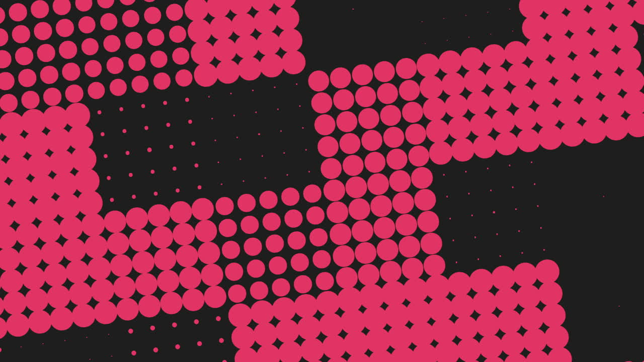 patrón de puntos simétricos rojos en cuadrícula negra