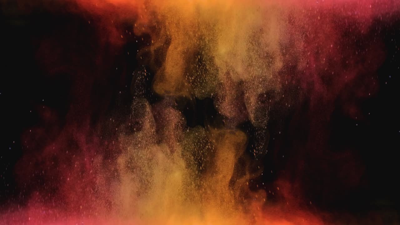 el flujo abstracto de partículas coloridas. movimiento lento