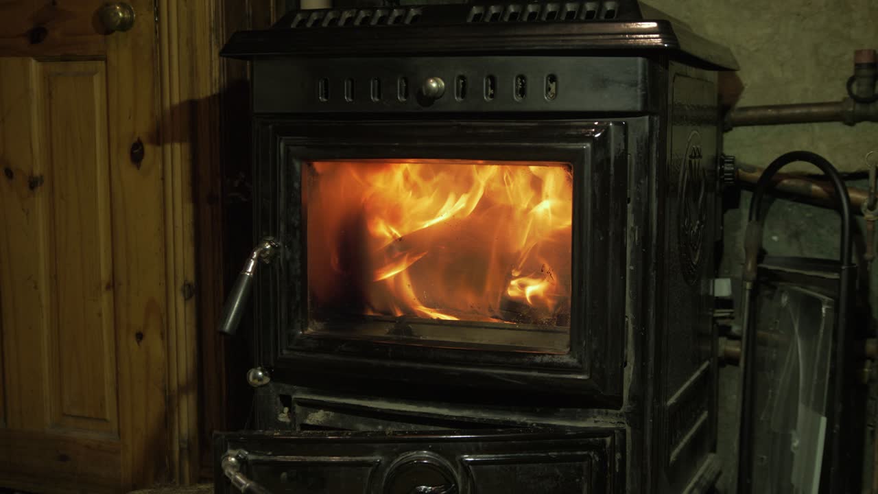 estufa de leña eficiente calefacción sistema de caldera trasera