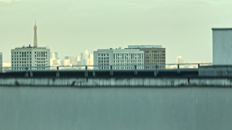 Paris-at-Dusk:-Aerial-perspective-reveals-the-district's-towering-giants-under