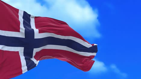 el bucle sin costuras de la bandera de noruega.