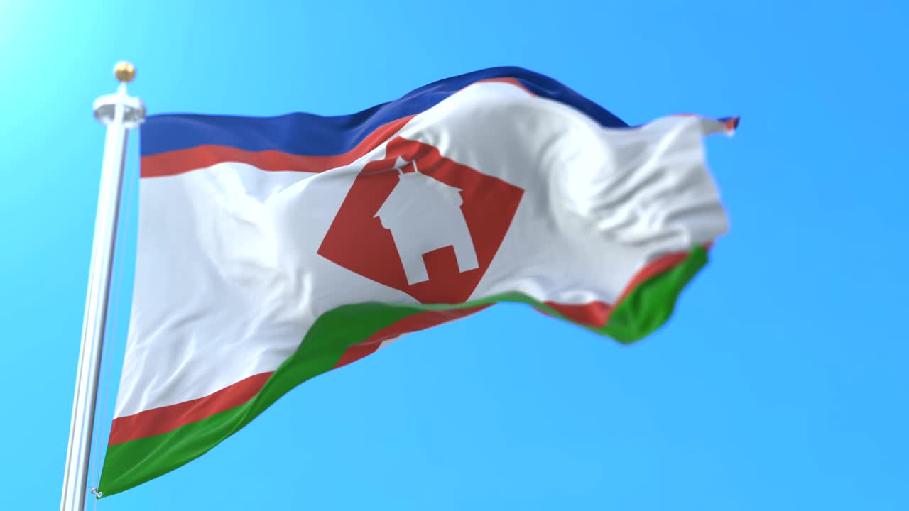 러시아 사하 공화국의 수도 야쿠츠크의 국기.