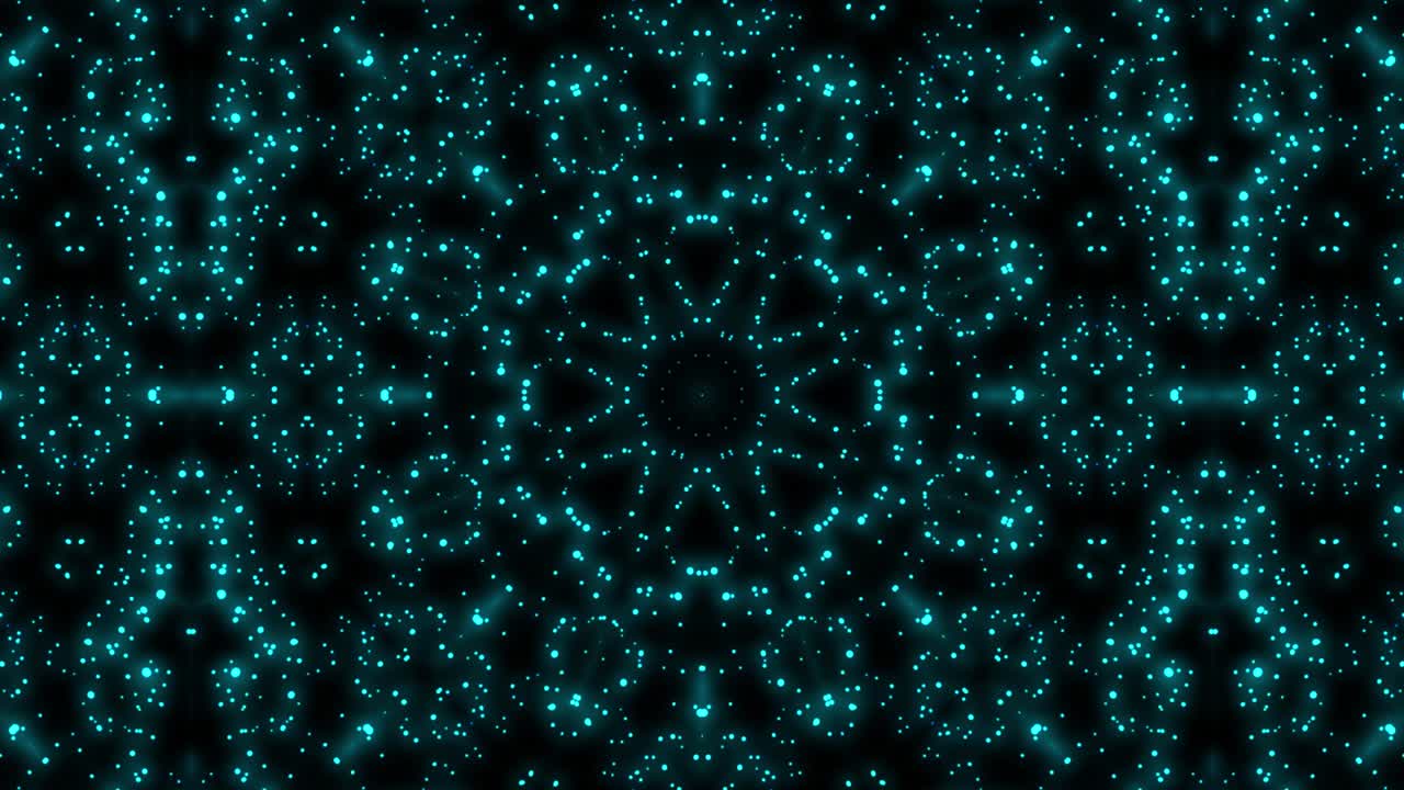 Particle light emitting kaleidoscope animation motion graphics