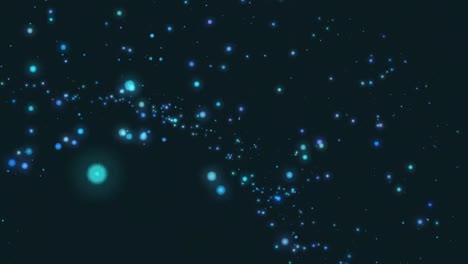animación de luces azules brillantes sobre un fondo con patrones