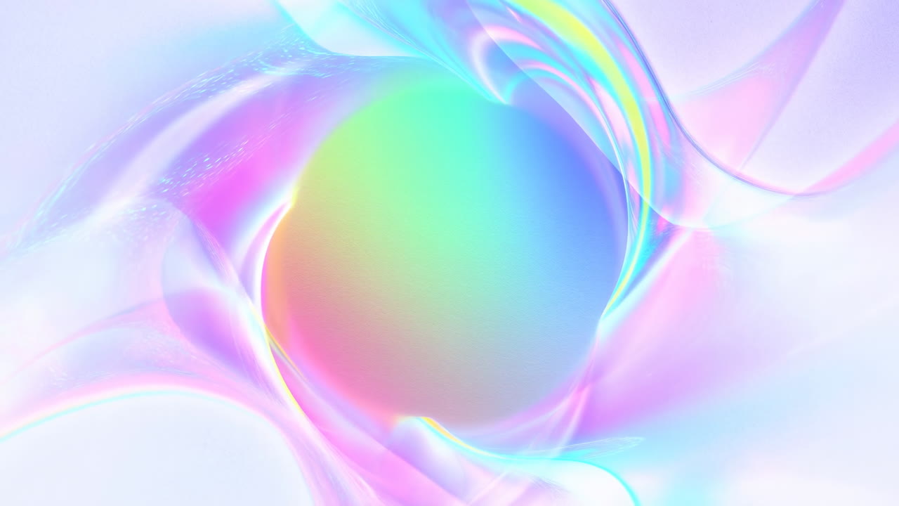 Fondo Abstracto Iridiscente Holográfico de Color Pastel