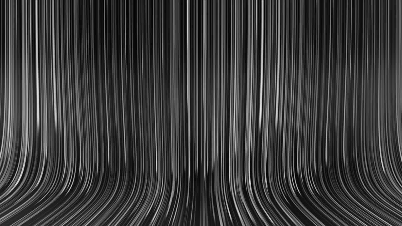 Racing neon glowing lines stripes animation motion graphics background dynamic abstract design technology rain warp bright particle color grey white dark