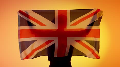 person silhouette holding big flag against black background silhouette of woman with national flag national flags patriotic advertisement concept person silhouette holding big flag against black background silhouette of woman with national flag of ukraine holding in hands