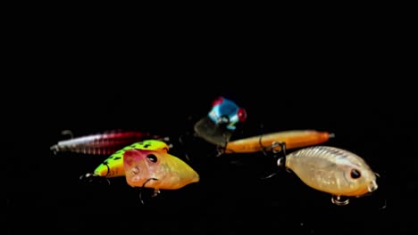 colorful fishing lures close-up