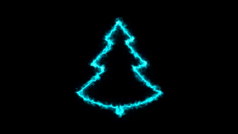 abstract background with christmas tree sign
