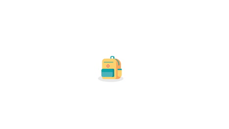 Yellow-school-backpack-jumping-isolated-on-white-background,-promise-of-creativity