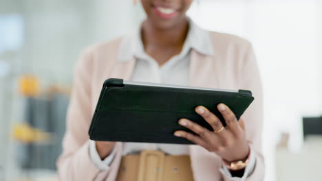 business, office and hands of black woman