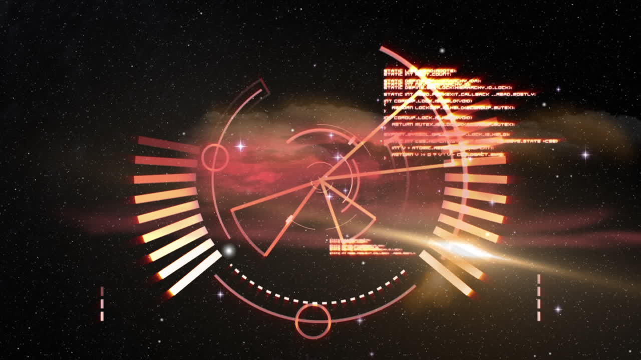 escaneo de alcance y procesamiento de datos frente al espacio en el fondo