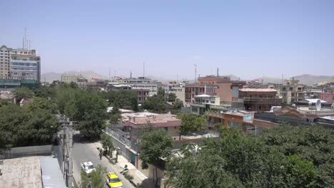 kabul city living district handheld view from above