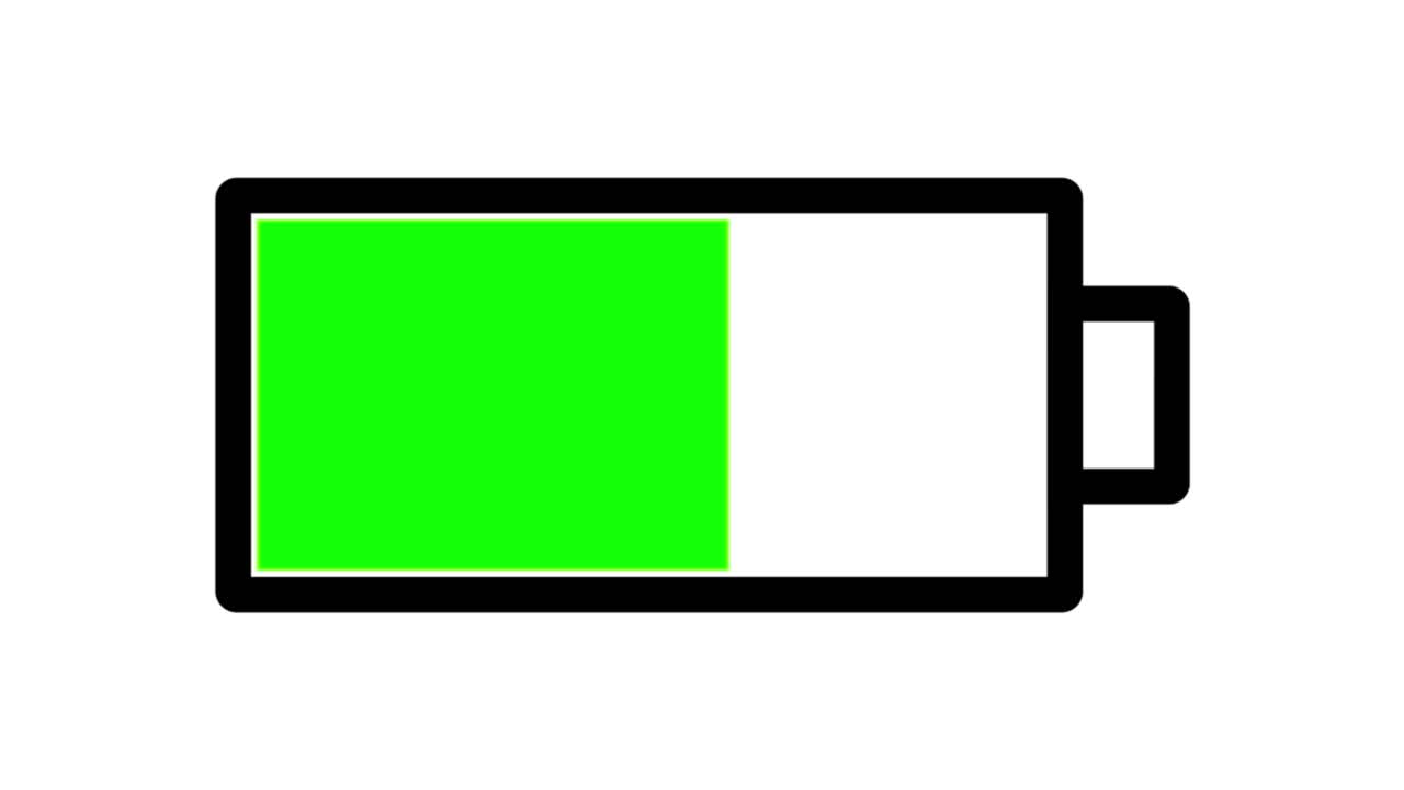 Animazione di scarica della batteria