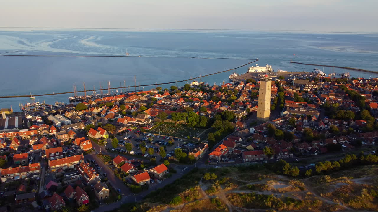 fabulosa vista de drones en west-terschelling tomada en julio de 2022