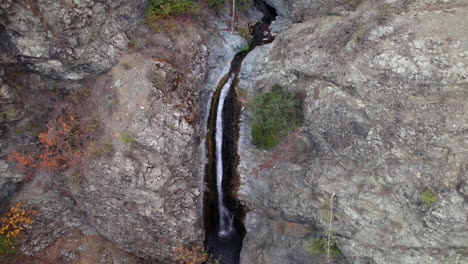 waterfall in cyprus mountains between rocks