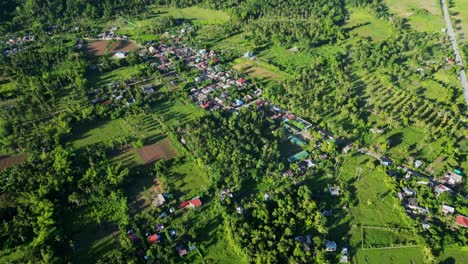 rural settlements of timbaan in the municipality of san andres, province of catanduanes, philippines. tilt-up shot