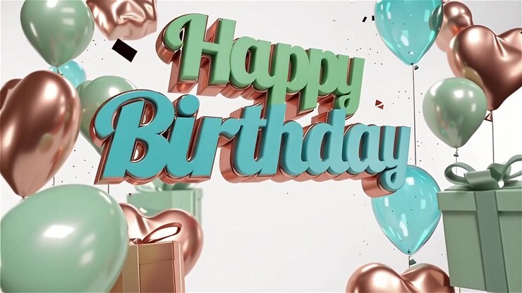 Sfondo di compleanno con palloncini e regali