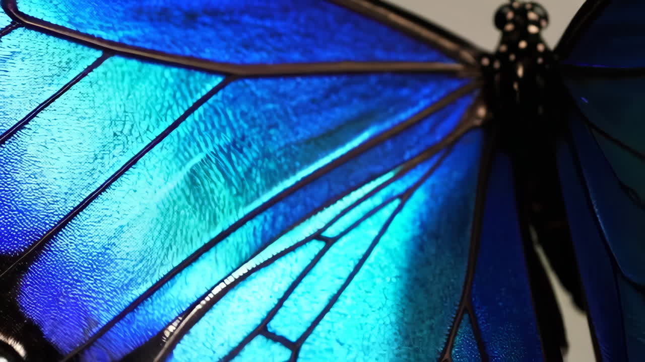 Close-up of Blue Butterfly Wings