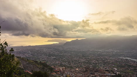 belvedere montepellegrino, a panoramic viewpoint overlooking the city of palermo, italy