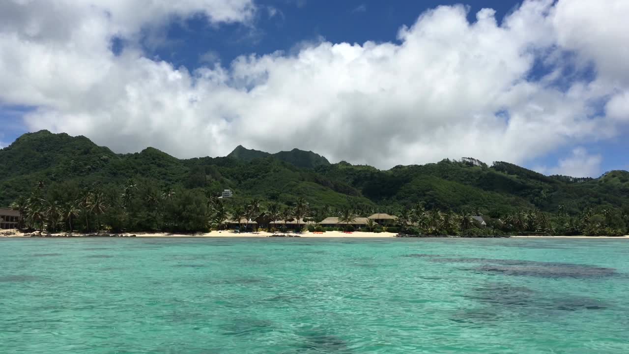 Landscape view of Muri Lagoon Rarotonga Cook Islands